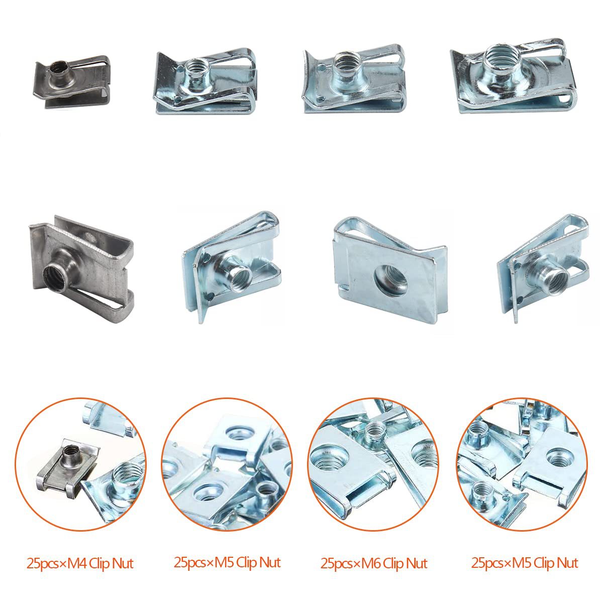 Auto-tappage Clip Languette Carte Nut Clip