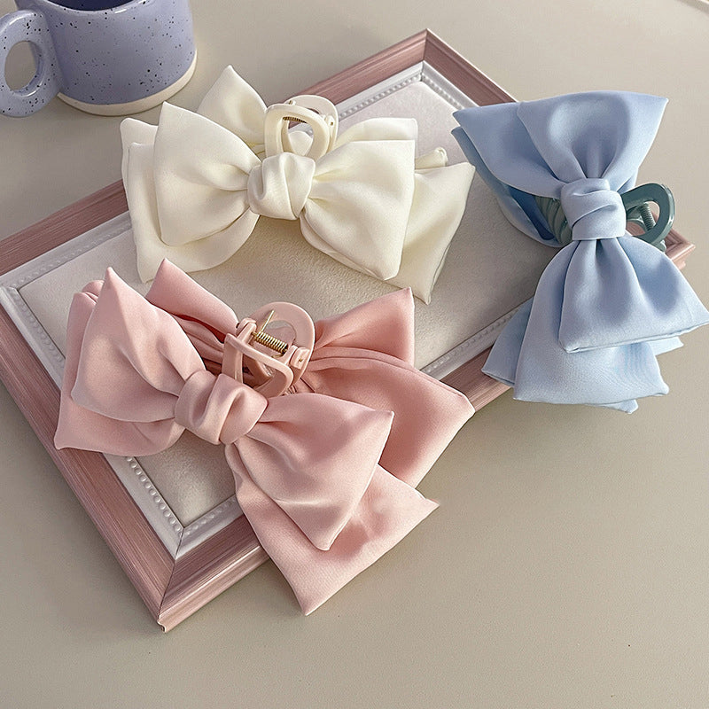 Poignée de cheveux de couleur uni XL Bow Ribbon