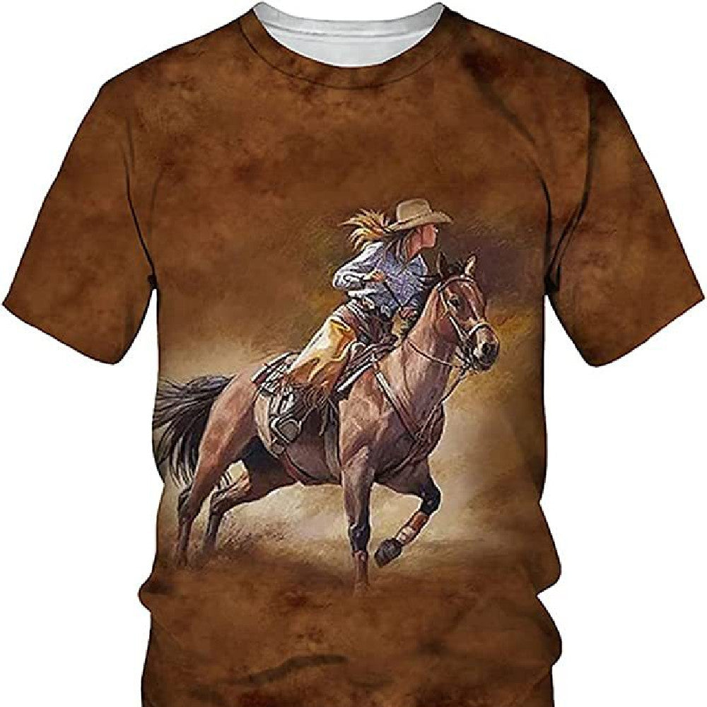 Impression numérique 3D Hommes et femmes T-shirt à manches courtes à col rond de mode