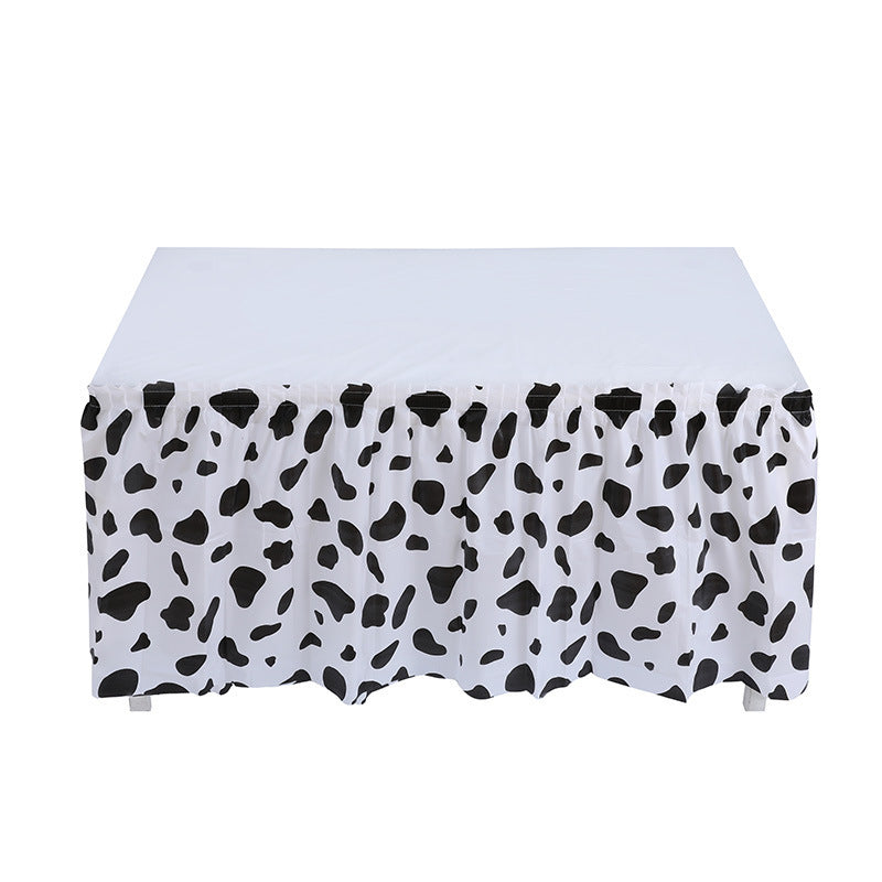 PEVA Jupe de table autocollante imperméable à l'huile-proof jetable skirting pour le mariage de fête