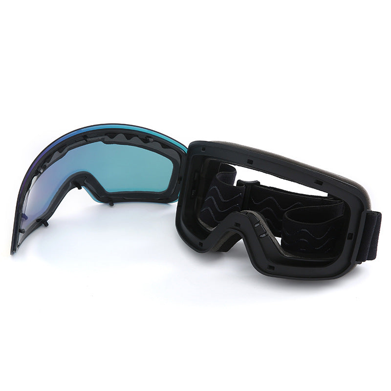 Gants de ski Double couche Gants anti-fog Protection des yeux