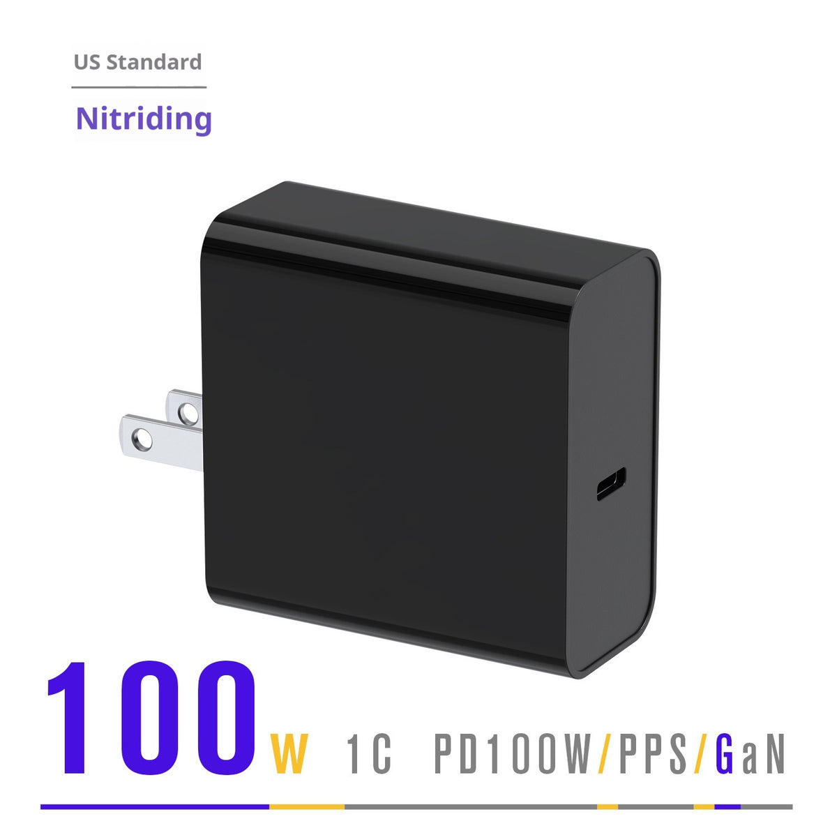 Pd100W Gallium Nitride European Standard Single Port Adapter Camera Computer Equipment F