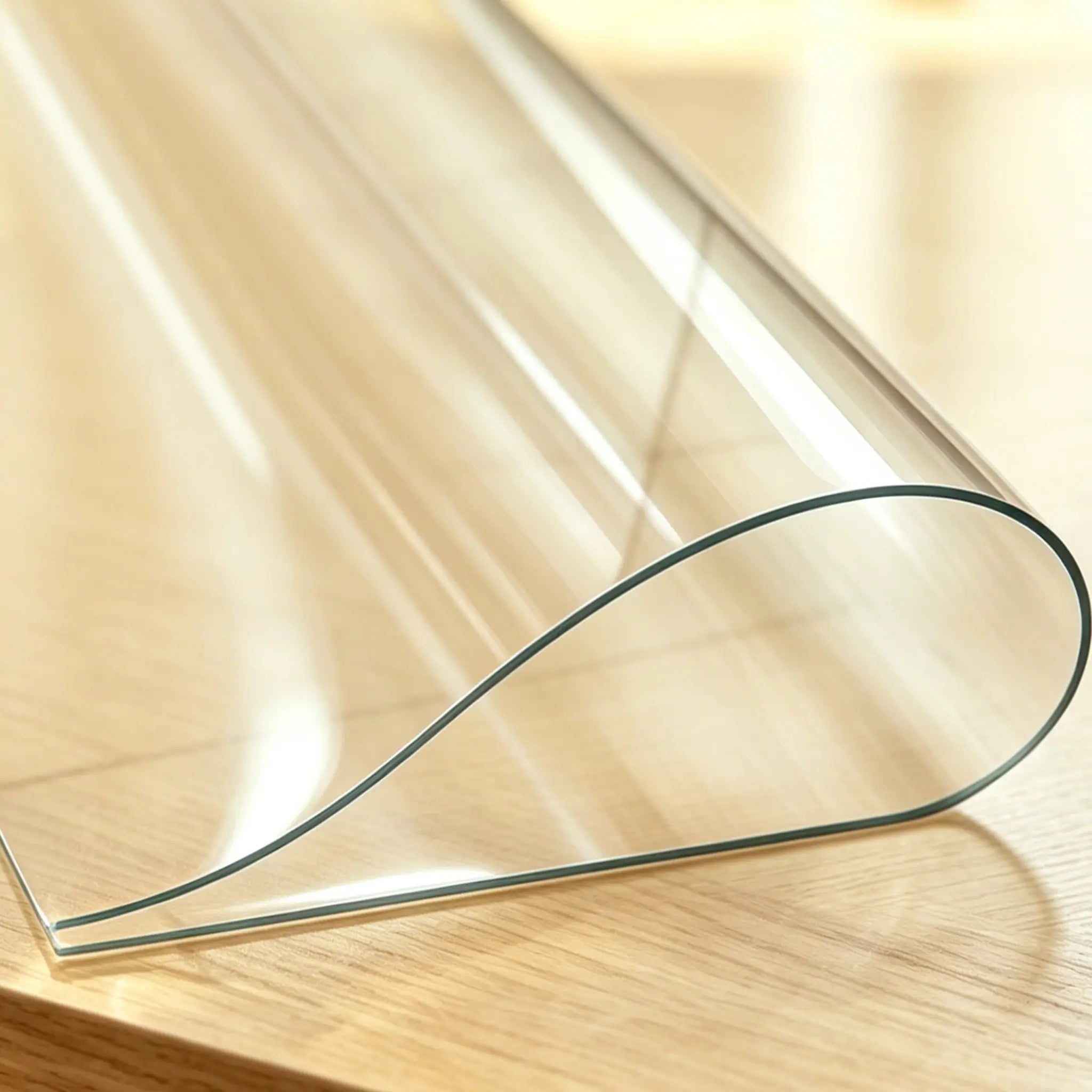 Protecteur de table et de plancher transparent- housse en PVC résistant à l'eau pour tables