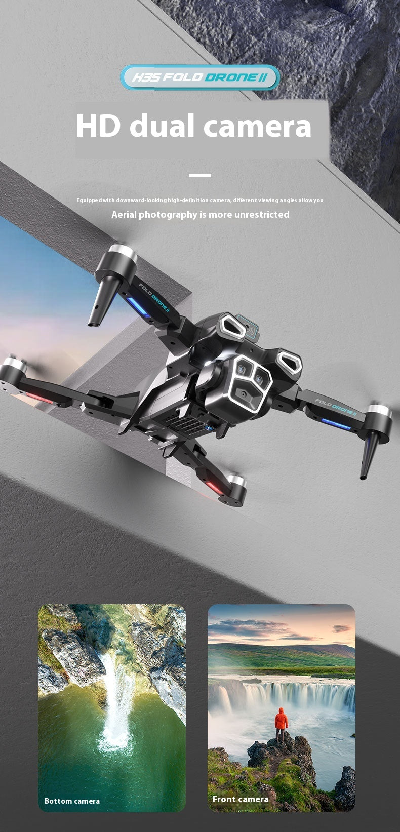 H35 Photographie aérienne UAV Évitement d'obstacles HD de 8k