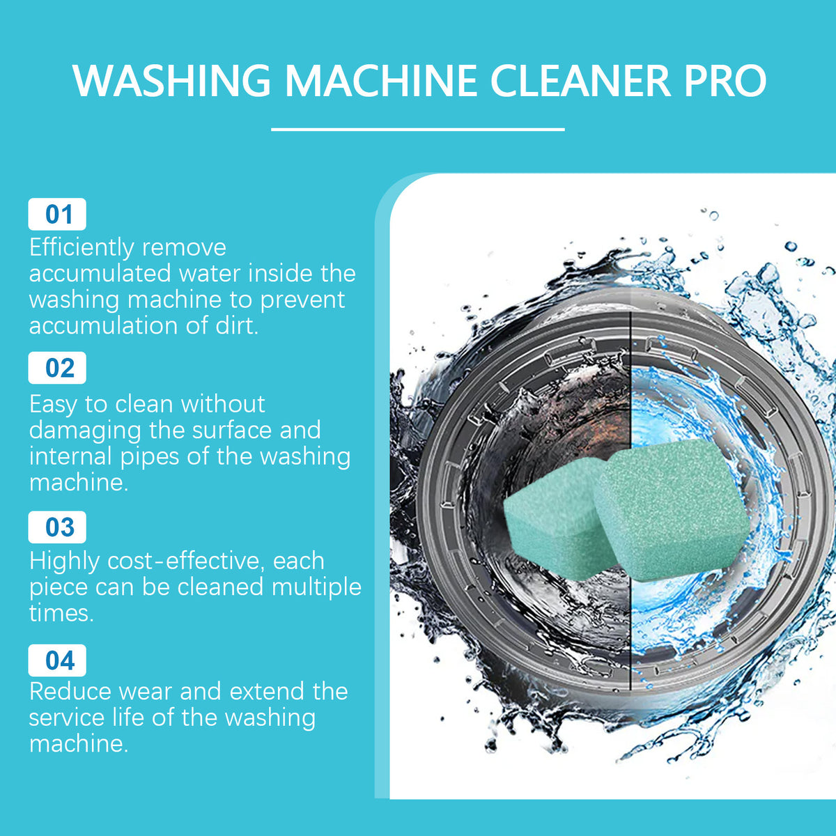 Nettoyage Machine de lavage Réservoir de ménage Roller Pulsator Nettoyage Stain Enlèvement Décalage