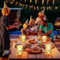 Ensemble de 12 décorations de table de style abat-jour dans différentes couleurs pour un père premier jour d'école