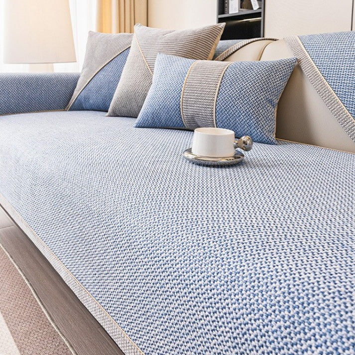 Cushion seat back cover fabric pillow