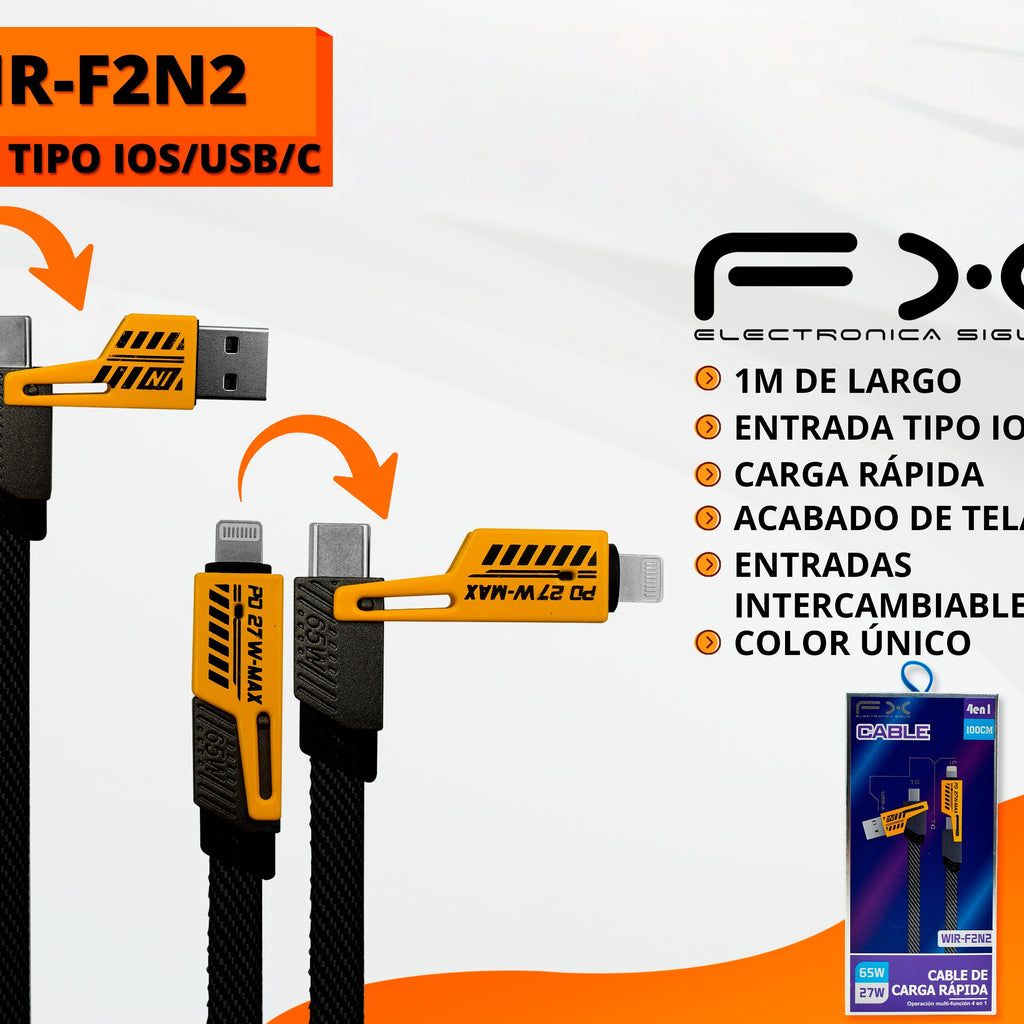 Câble de données Quatre-en-un Ios/usb/type-c Interface 1m