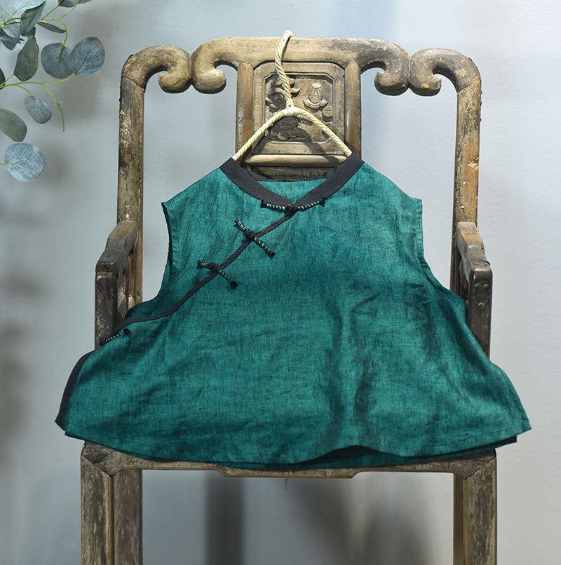 Femmes Lin Vest Retro Casual Waistcoat