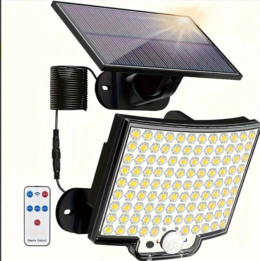 1PC 106LED Split lumière solaire extérieure étanche avec mot
