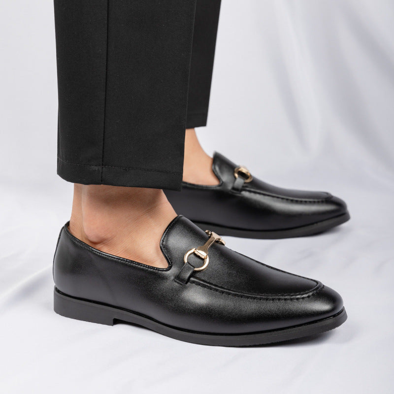 Hommes bureau en cuir Business Loafers Minimalist Slip-on Chaussures en cuir