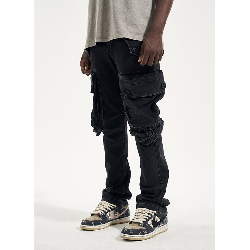High Street Lavé et déchiré multi-poches Harem Shell Pantalons hommes