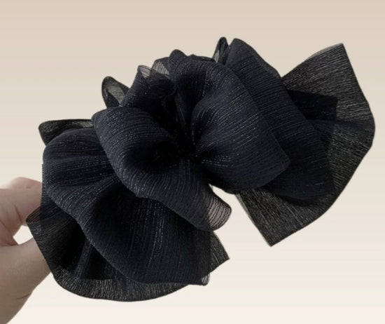 Pince à pince à arc-noir-polyester-1 pièce