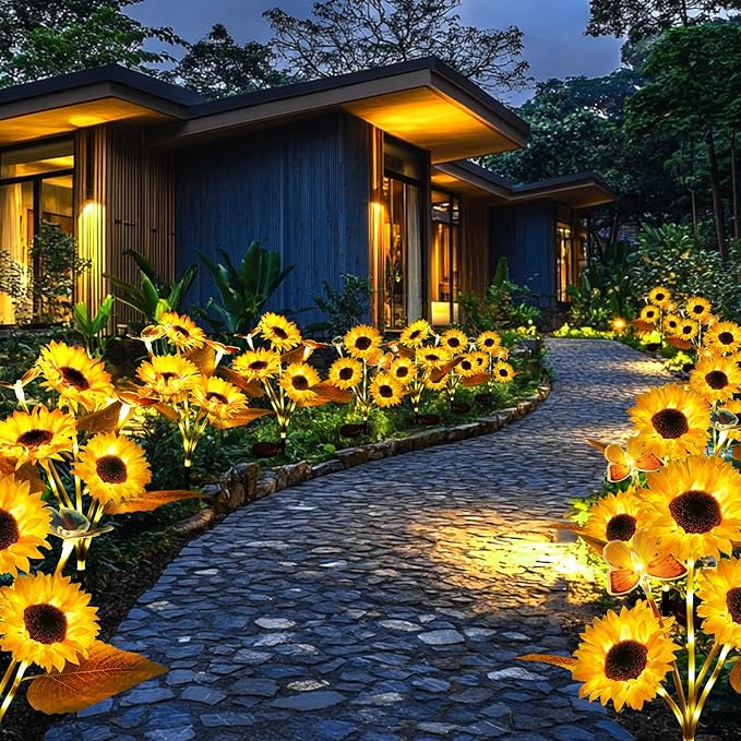 Lampes solaires LED Sunflower Garden