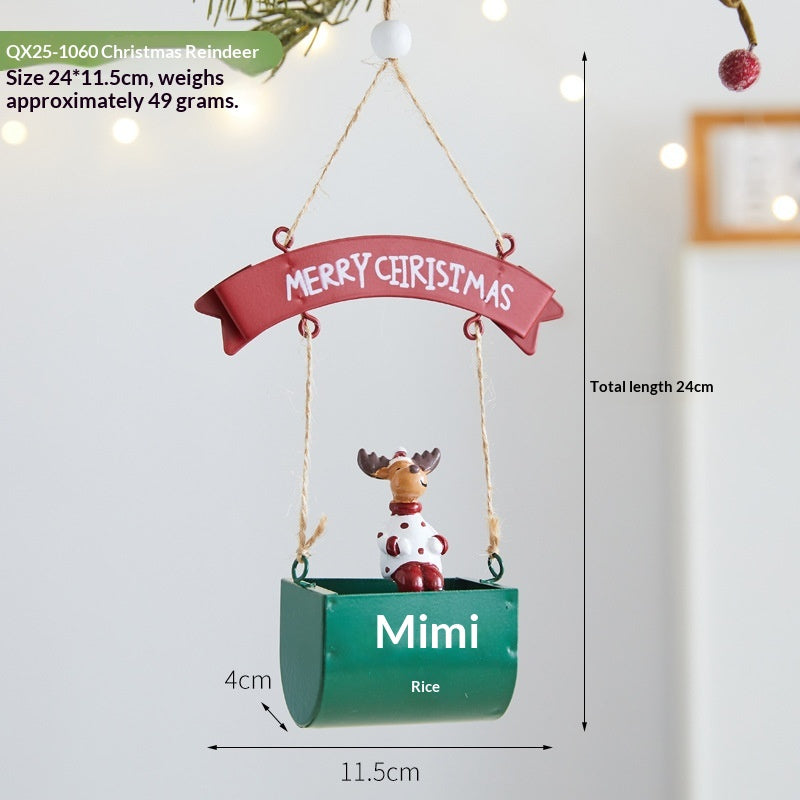 Pendentif décoratif en fer forgé, boîte aux lettres pour personnes âgées