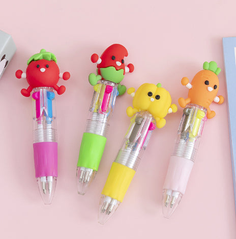 Cute Cartoon Cute Object Four-color Press Ballpoint Pen