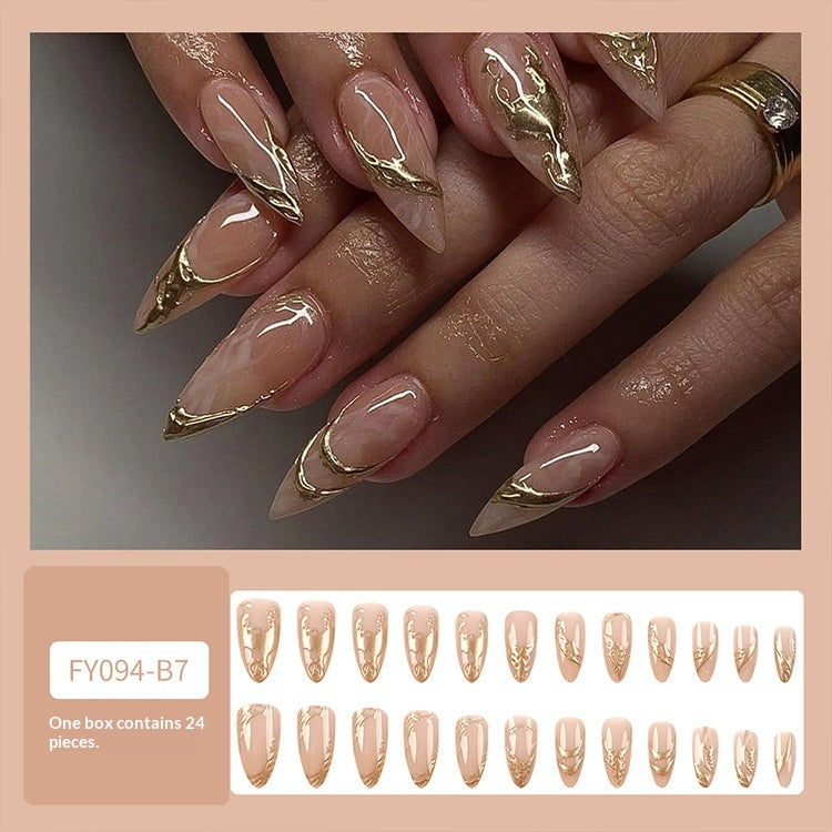 Stickers Art des ongles en trois dimensions plaqué or pour les femmes