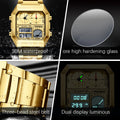 Double affichage Multifonctionnel réveil étanche Montre chronographe sport lumineux