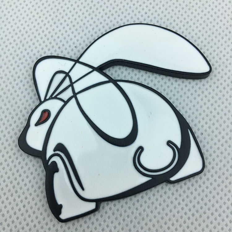 Logo de voiture 3D Stereo Rabbit Metal