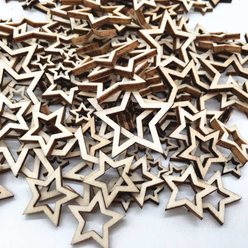 Artisanat en bois Étoile à cinq points Hollow Accessoires faits à la main