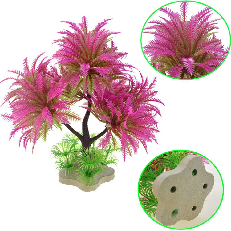 Fish Tank Landscape Artificial Water Grass Tree Landscape Simulation Aquarium décoratif P