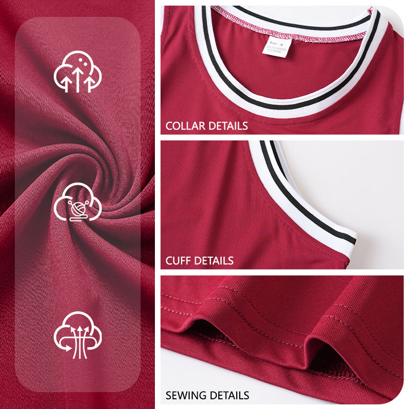 Sleeveless Summer Solid Color Ribbed Trim Crew Neck Tank Top