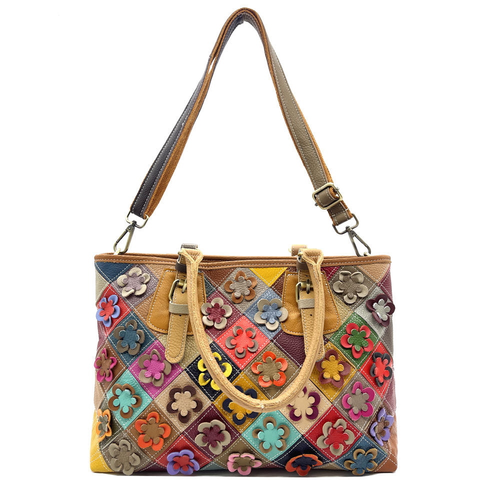 Sac à main casual en cuir véritable pour femmes avec pince à la main