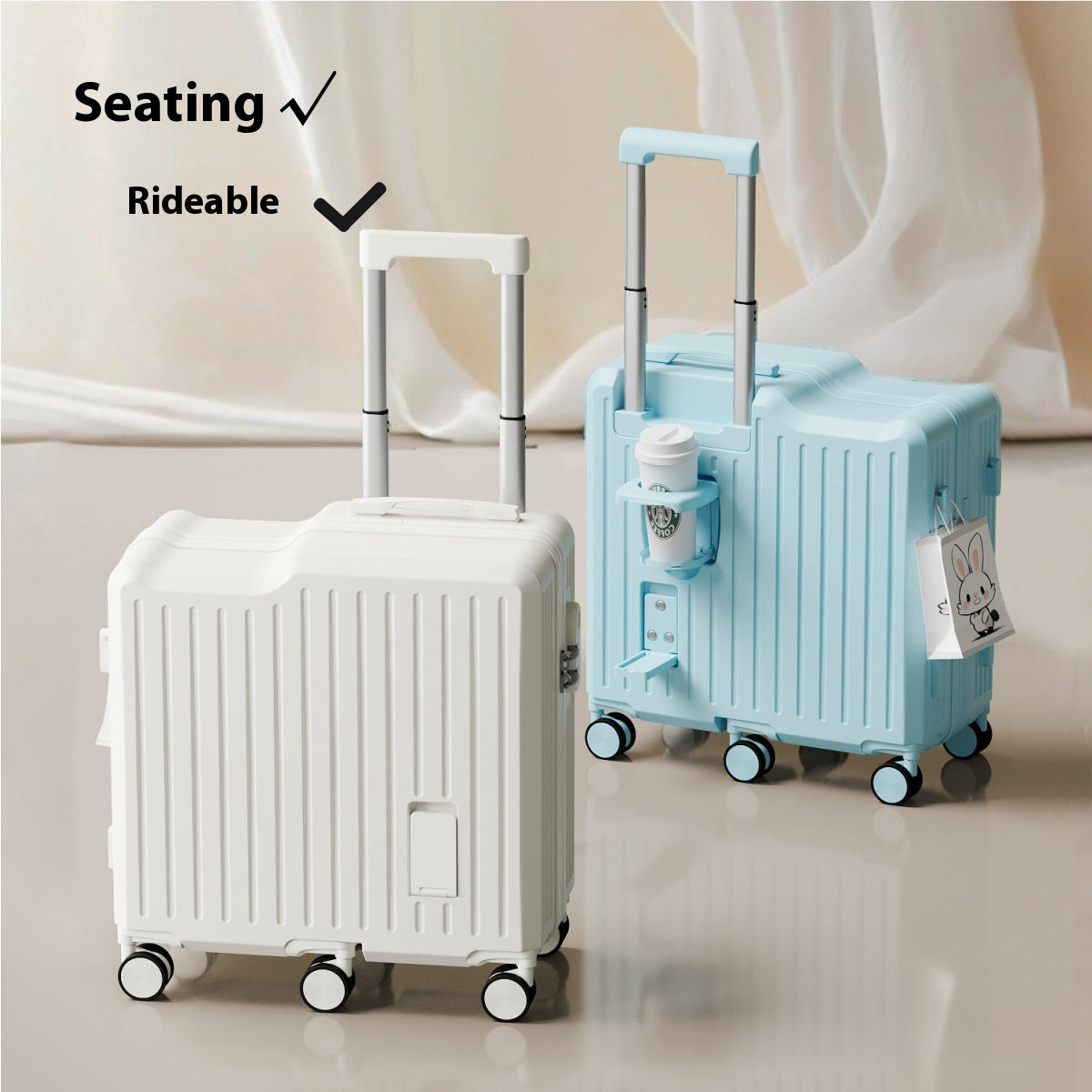 Fashion Personnalité Petite valise assise