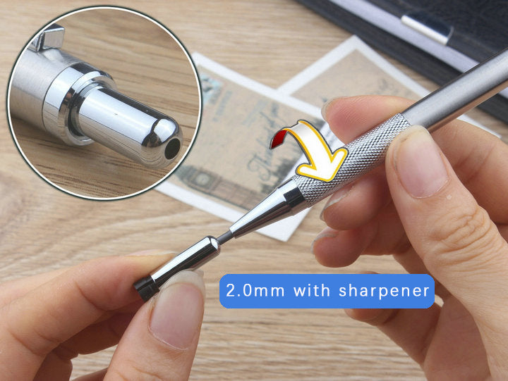 Mechanical action of a metal propelling pencil