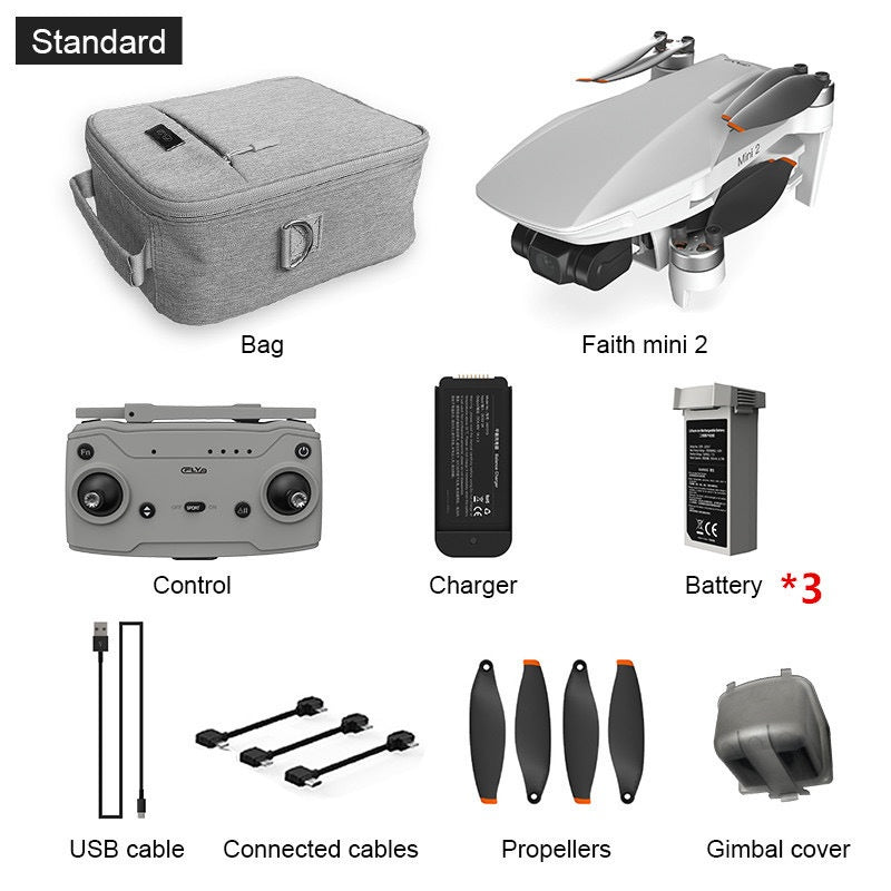UAV 4K Tête anti-shake sans brosse à trois axes