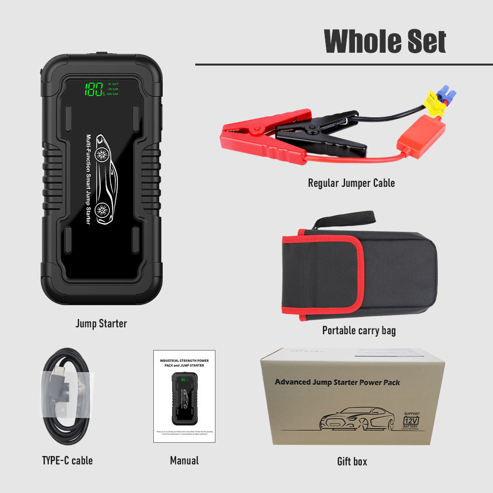 Voiture 20000mah Alimentation de démarrage d'urgence avec éclairage LED