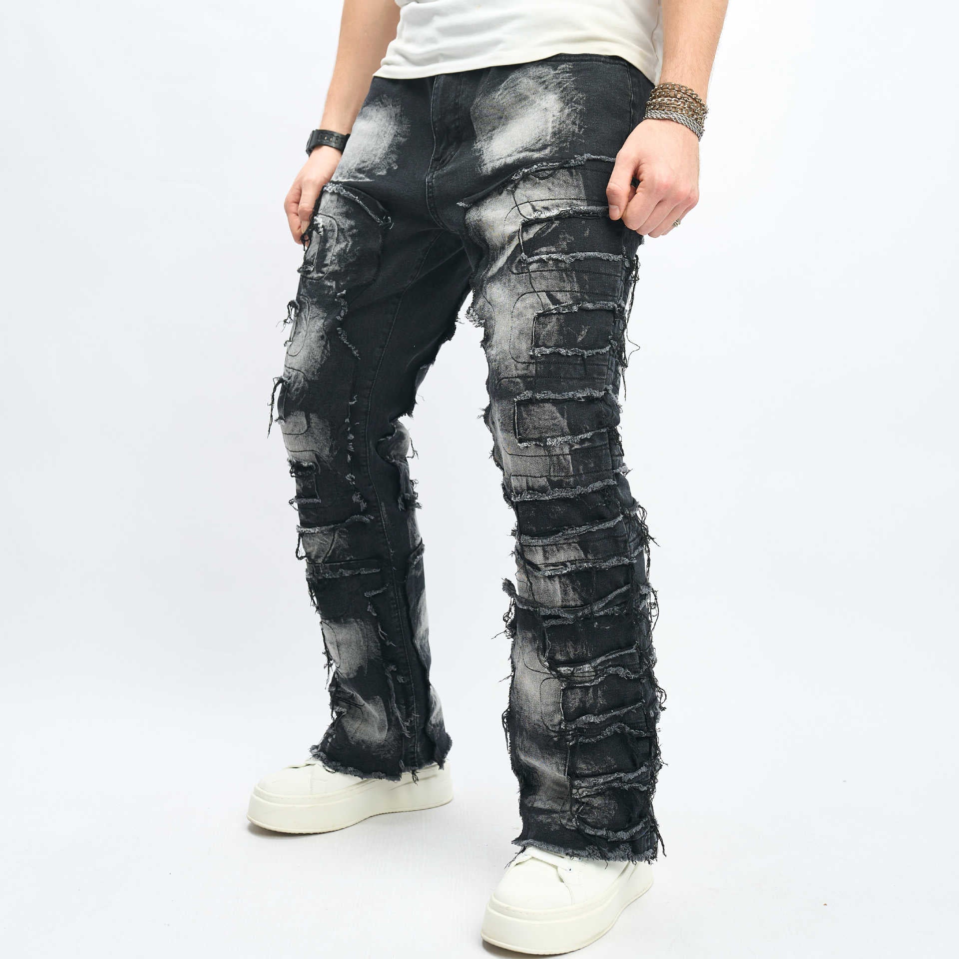 Pantalons de pantalons à balançoire fashionnable pour homme Hip-Hop High Street pour homme Jeans