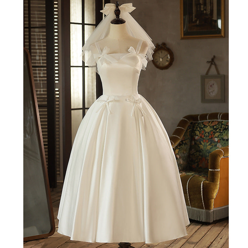 Satin Mori Robe White Girl