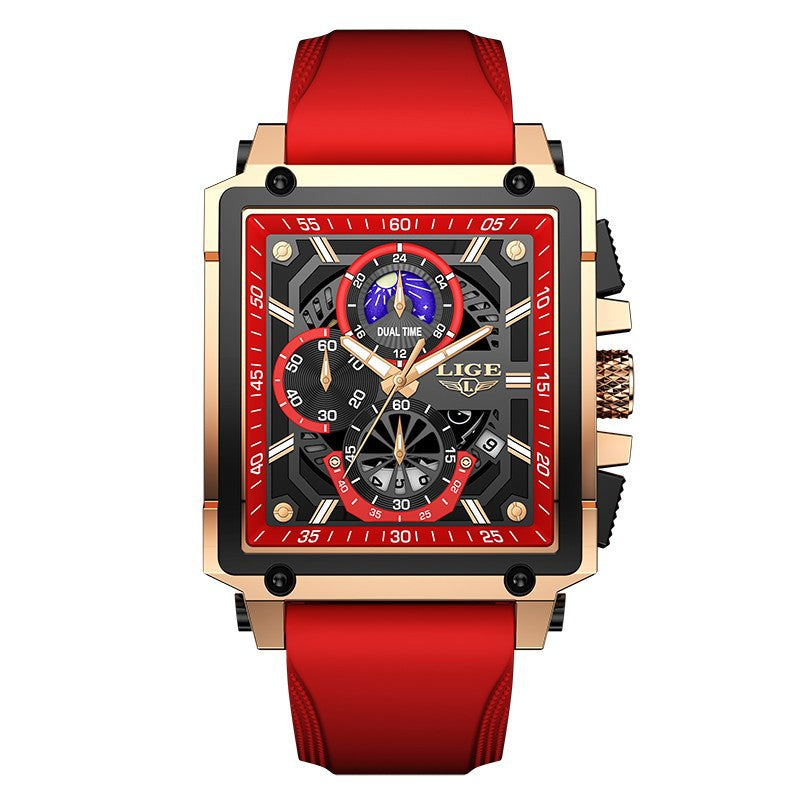 Mode Design Waterproof Quartz Square Montre