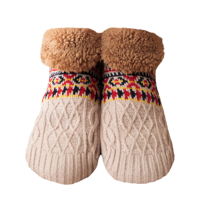 Chaussettes Cozy Fleece Bootie Chaussettes antidérapantes pour femmes et hommes