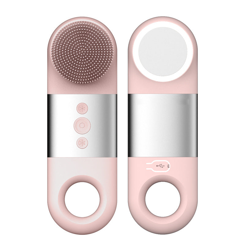 Nettoyeur de pores portable de charge de ménage à ultrasons en silicone
