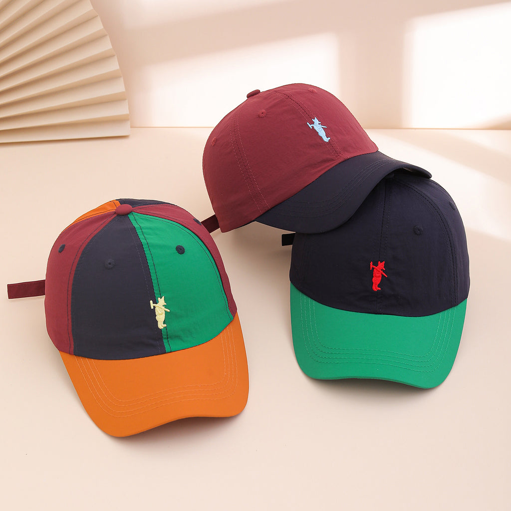 Bouchon de baseball brodé multicolore pour ours à la mode avec des caractéristiques polyvalentes et à séchage rapide