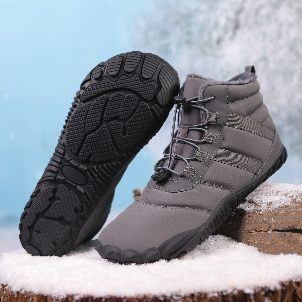 Cotton Five-Toe Non-Slip Snow Boots