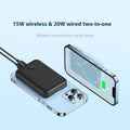 Mini magnétique sans fil charge rapide alimentation mobile 2-en-1 10000mAh forte adsorption