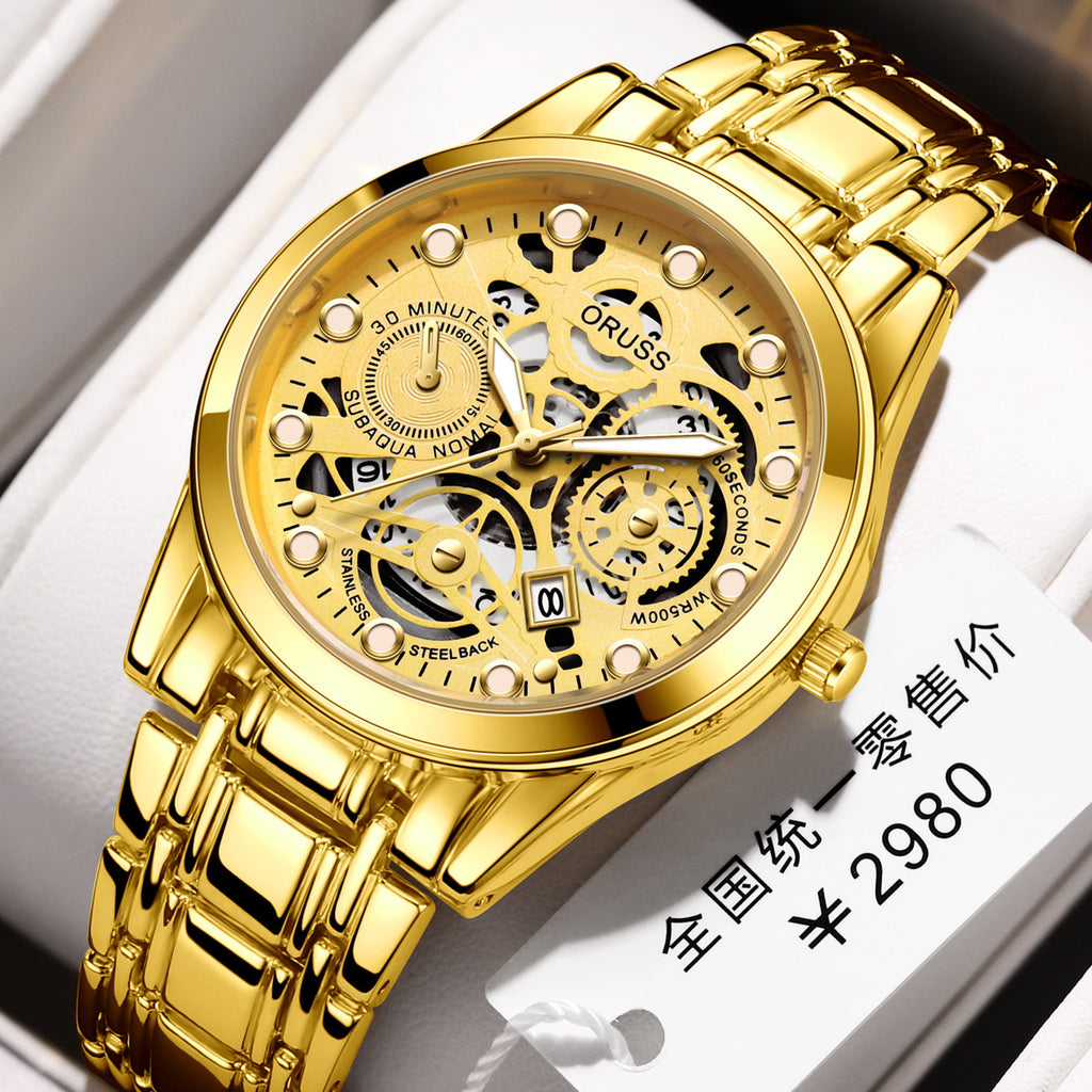 Mouvement automatique de montres Quartz Hollow
