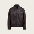 Veste en cuir courte d'automne manteau casual