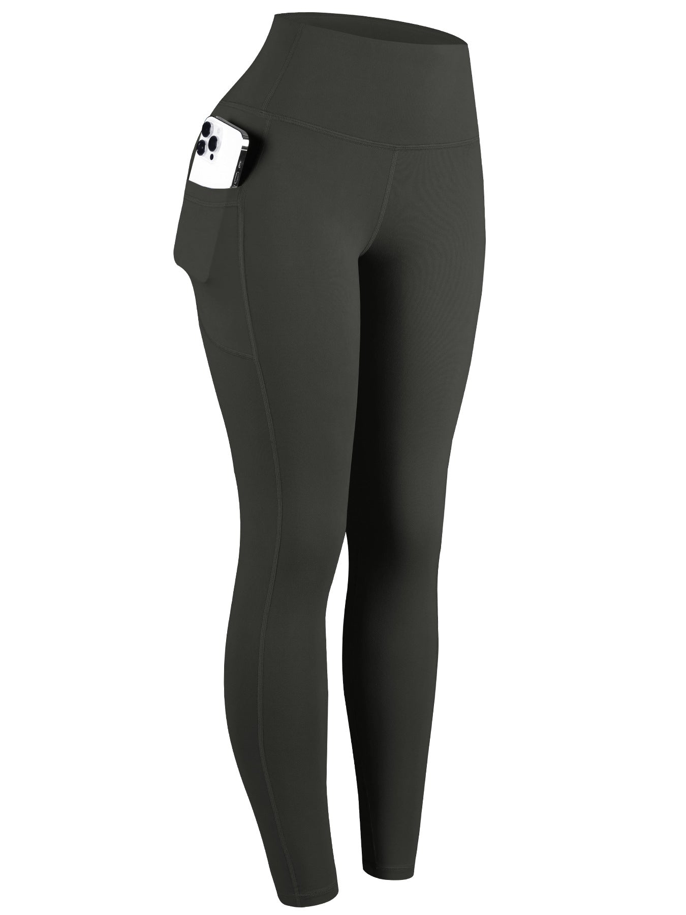 Pantalon de course et pantalons de yoga en side-pocket de couleur solide