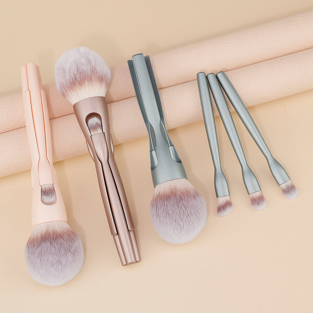 Brosse de maquillage magnétique 4-en-1 pour poudre molle et ombre à paupières