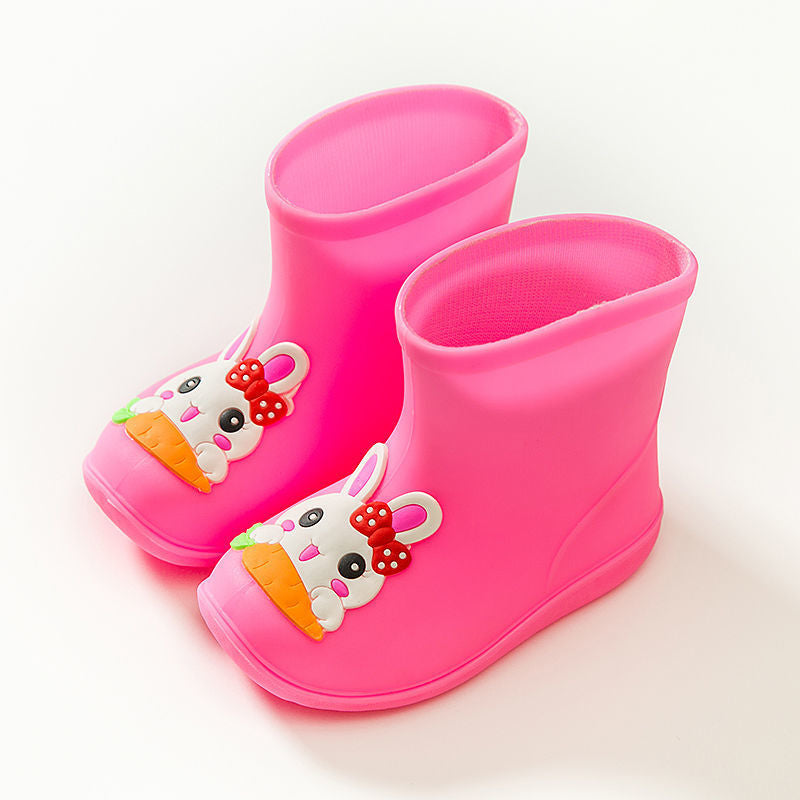 Chaussures en caoutchouc élégant antidérapant pour hommes et femmes & Bottes de pluie pour bébé Velvet