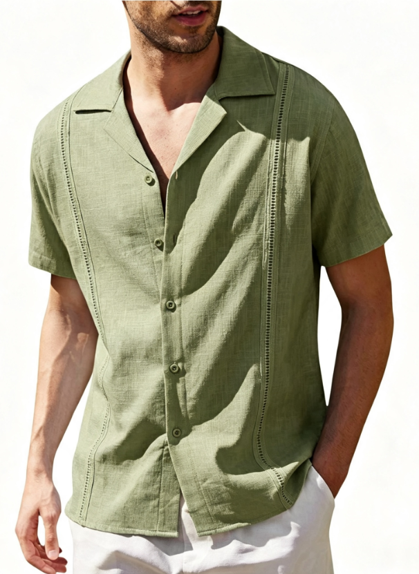 Chemise décontractée Ebay Homme Cubaine Gaya Bella à manches courtes pour hommes