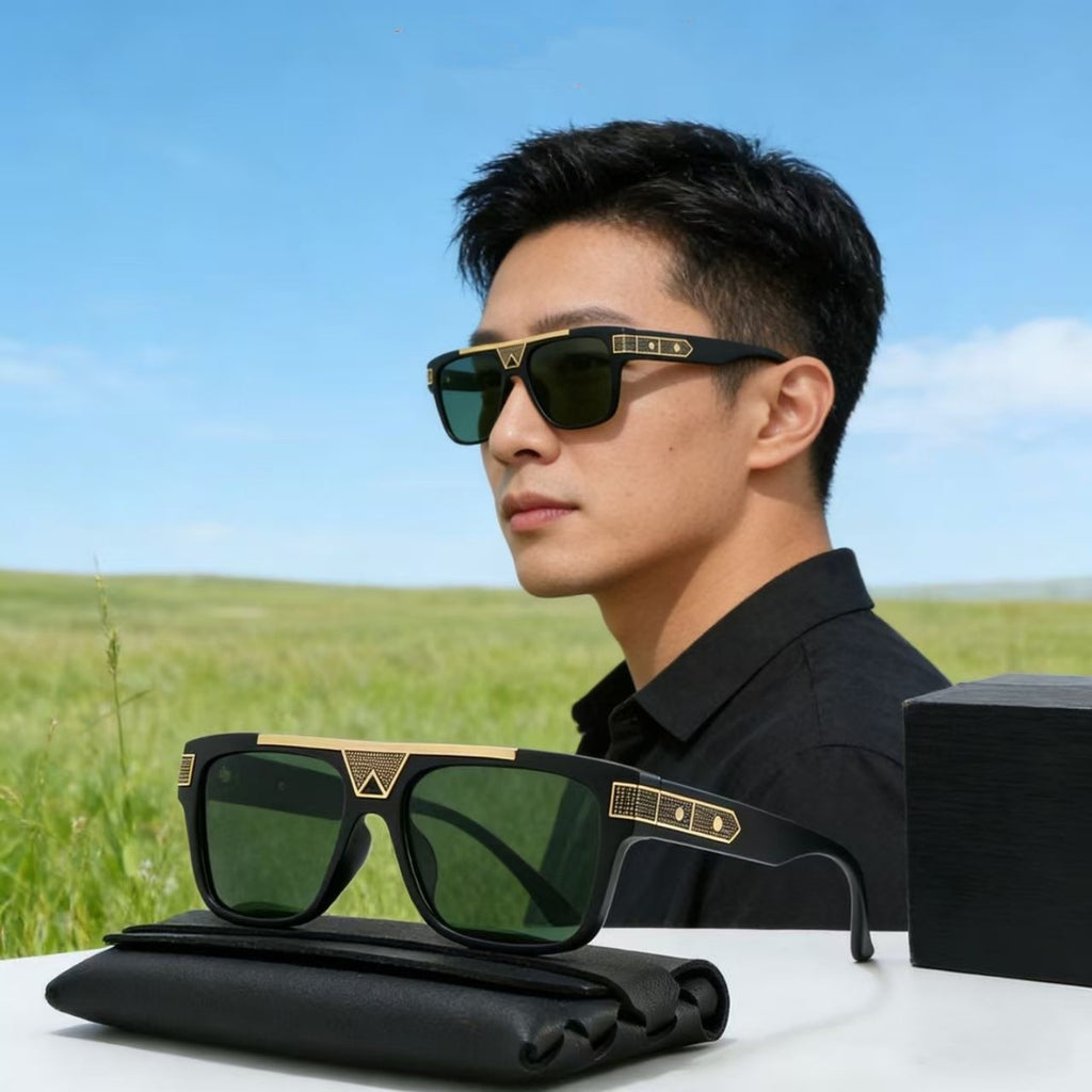 Oversized Frame Polarized Sunglasses