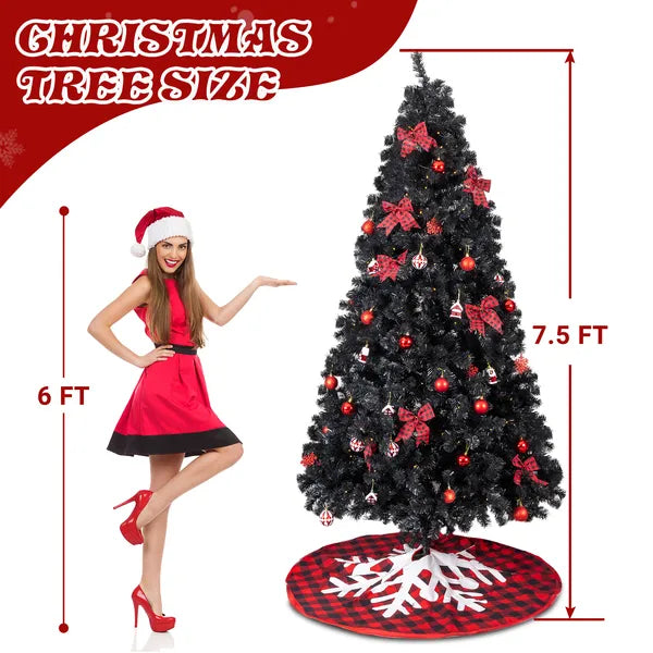 7.5 FT Arbre de Noël artificiel avec bricolage 350 lumières LED blanches chaudes