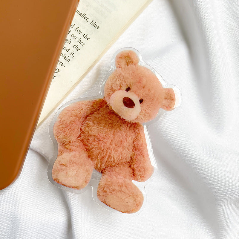 Cute Bear Niche Ring Buckle Mobile Phone Holder