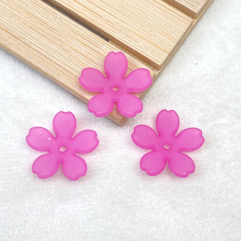 Perles 5-Petal Acrylique Matte