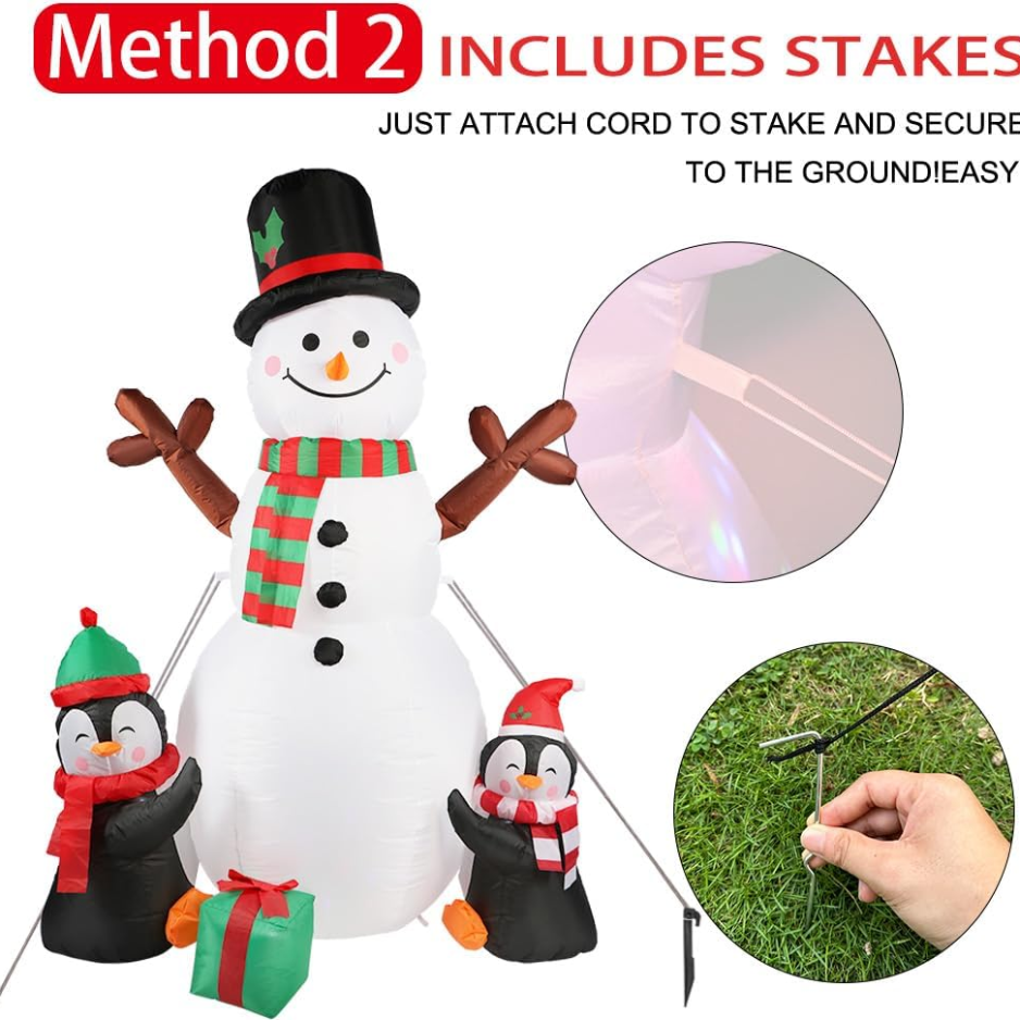 Décorations de Noël en plein air pour Snowman Yard 6FT